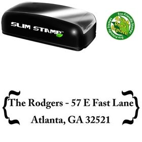 Slim Pre-Inked Zenda Customized Address Stamp