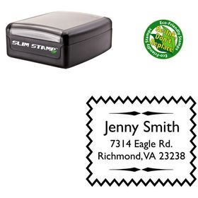 Slimline Gill Sans Personal Monogram Rubber Stamp