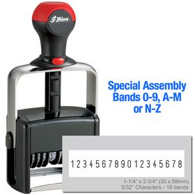 Special Assembly 18 Wheel Shiny Heavy Duty Number Stamp 5/32 Characters with Plate
