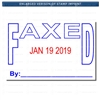 Stock Faxed Date Stamp