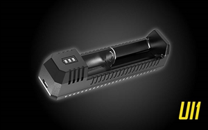 NITECORE UI1 Single-Slot Intelligent Portable USB Li-ion Battery Charger for 18650, 18350, 20700, 21700 Batteries