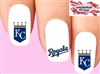 Kansas City Royals Baseball Assorted Waterslide Nail Decals