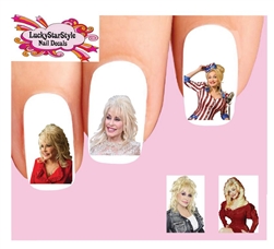 Dolly Parton Assorted #2 Set of 20 Waterslide Nail Decals