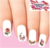Victorian Pink Roses Assorted Set of 20 Waterslide Nail Decals