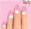 Pink Icing Dripping with Sprinkles Set of 10 Full Waterslide Nail Decals