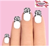 Black Gray & Clear Leopard Print Set of 10 Waterslide Nail Decals Tips