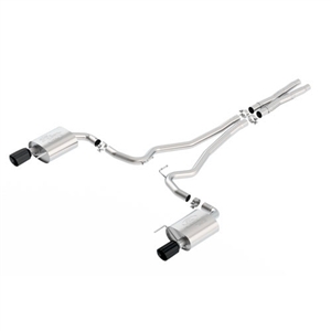 FORD RACING 2015-2016 MUSTANG GT TOURING CAT BACK EXHAUST SYSTEM WITH BLACK TIPS -- M-5200-M8TB