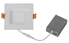 LLWINC, 4" Square LED Recessed Baffle Down Light | 9W, Multi-CCT (27K,30K,35K,40K,50K), TRIAC Dimming | HY-BFDL-S4-9W-5CCT