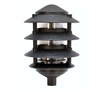 Focus Industries FAL-04-FL18S-WBR 120V 18W CFL spiral 4 Tier 6" Pagoda Hat Area Light, Weathered Brown Finish