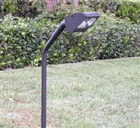Focus Industries PGL02L12STU 12V 3W Omni LED Cast Aluminum Putting Light with 25" Extension and Glass Lens, Stucco Finish