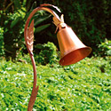 Focus Industries PL-13-COP-CAR 12V Path Light Copper Bell with Leaves, Copper Acid Rust Finish