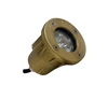 Focus Industries SL-33-SMACLED-BAR 12V 4W LED Brass Underwater Light, Side Mount, Angle Cap, Brass Acid Rust Finish