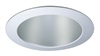 Halo Recessed Commercial 41RWWHWF 4" Conical Reflector, Rotatable Wall Wash with Linear Spread Lens, Semi-Specular Clear, White Flange