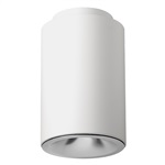 Juno LC8S 15LM 40K 120 W G4 80CRI EZ1 BR Indy 8" Round Cylinder Surface Mount L-Series, 1500 Lumens, 4000K Color Temperature, 120V, White Cylinder, Gen 4, 80 CRI, Linear Dimming to 1% Min