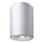 Juno LC8S 15LM 40K 277 S G4 80CRI EZ1 BR Indy 8" Round Cylinder Surface Mount L-Series, 1500 Lumens, 4000K Color Temperature, 277V, Silver Cylinder, Gen 4, 80 CRI, Linear Dimming to 1% Min
