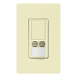 Lutron MS-B102-V-AL Maestro Dual Technology Ultrasonic and Passive Infrared Vacancy Sensor Switch for Single Circuit, Neutral Wire Required, in Almond
