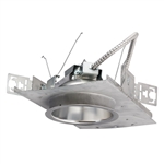 Pescolite LC6LED120DM-6LCLED635K8 6 inch LED Housing and Trim, 120V, 0-10V Dimming to 10%, 1400 Lumens, 3500K, 80 CRI, Clear Alzak, Semi-Diffuse Reflector