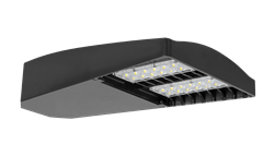 RAB LOT2T65Y/D10/WS2 65W LED LOTBLASTER Area Light, Multi-Level Motion Sensor, 3000K (Warm), 6666 Lumens, 71 CRI, 120-277V, Type II Distribution, Dimmable, Standard Option, Bronze Finish