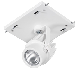 RAB MDLED1X12F-20Y-W 12W LED 1 Fixture Multi-Head Gear Tray, 3000K, 887 Lumens, 90 CRI, 20 Degree Reflector, On/Off Non-Dimming, White Tray/White Head Finish