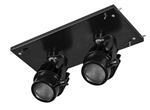 RAB MDLED2X12F-20Y-B 24W LED 2 Fixture Multi-Head Gear Tray, 3000K, 1774 Lumens, 90 CRI, 20 Degree Reflector, On/Off Non-Dimming, Black Tray/Black Head Finish