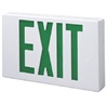 Sure Lites APX6G Thermoplastic LED Exit and Emergency Light, AC Only, No Battery, Green Letters, White Housing