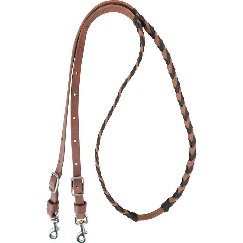 Martin Saddlery Latigo Laced Barrel Rein 3/4-inch Thick Buckle and Keeper Snap Ends