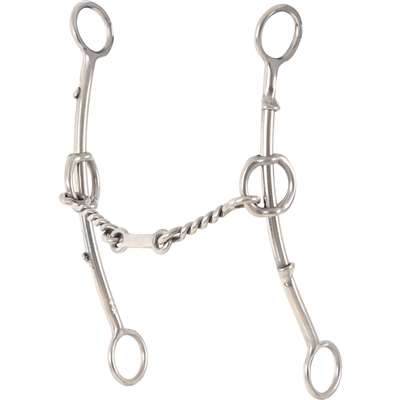 Classic Equine Carol Goostree Double Shank Gag Barrel Bit with Twisted Wire Dr. Bristol
