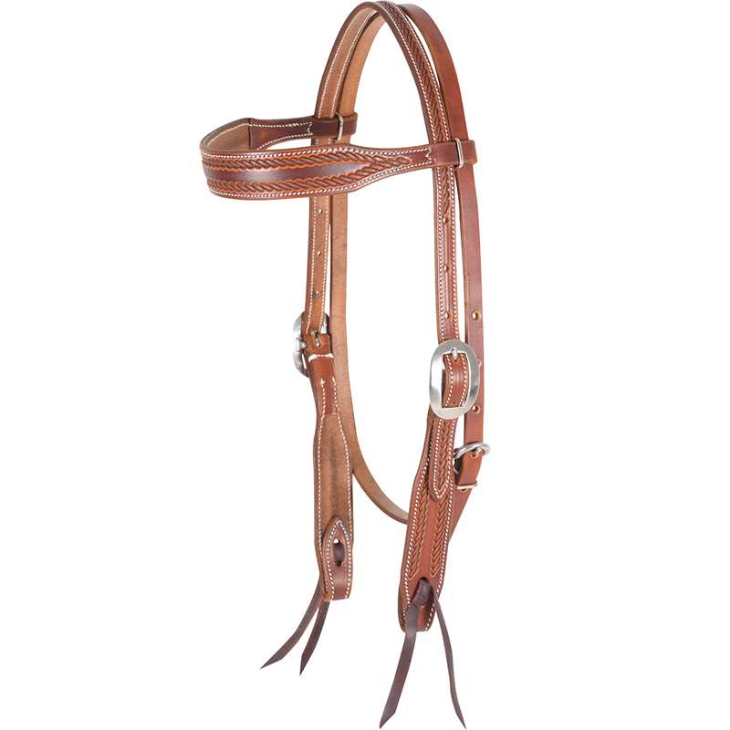 Martin Saddlery Browband Headstall with Rope Tooling