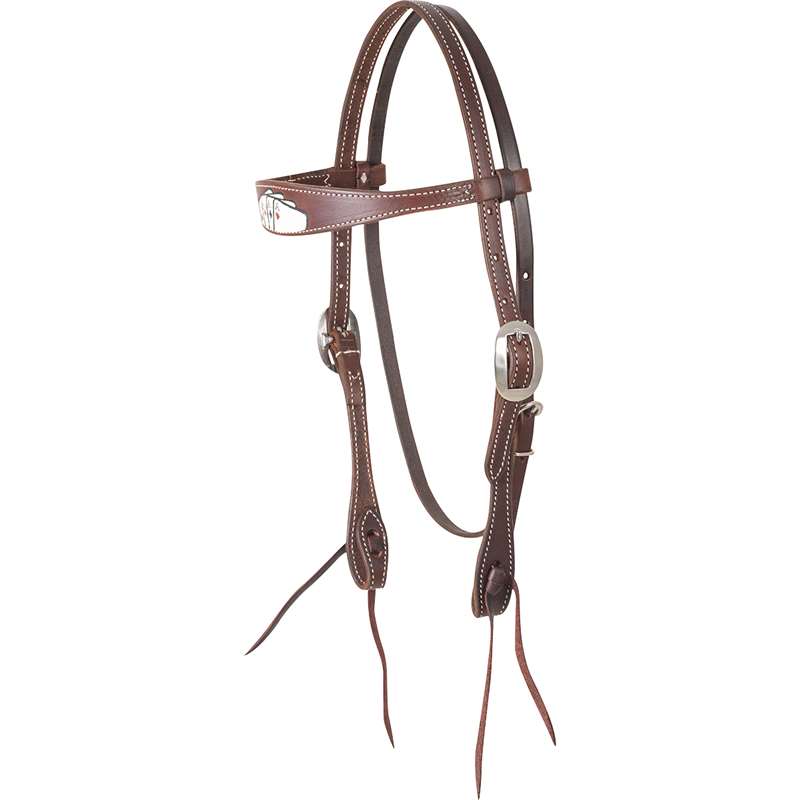 Martin Saddlery Browband Headstall with Card Suite Tooling