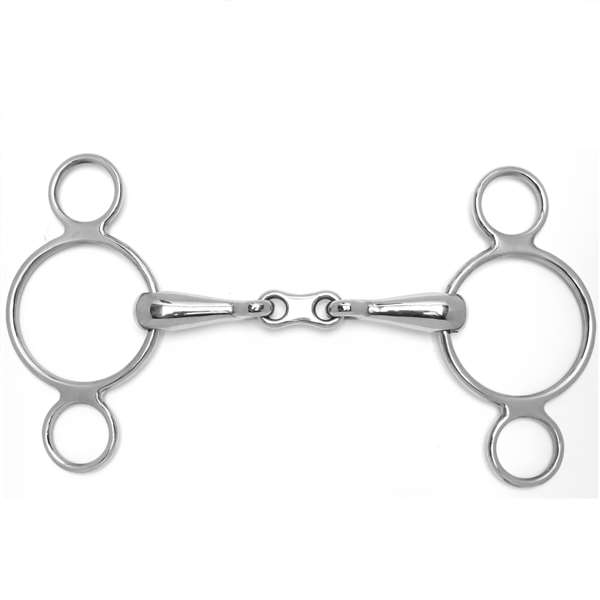 3-Ring Continental Gag with 21mm French Link, Size: 5"
