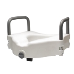 Lumex 4" Locking Raised Toilet Seat with Removable Arms - 300-lbs Weight Capacity