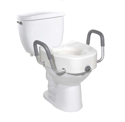 Drive Medical Premium Raised Locking Toilet Seat for Elongated Bowls