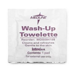Antiseptic Towelettes  Wash Up Towelettes  5 1 2  x 8   BZK 1 750 and 5% Alcohol  Qty. 1000