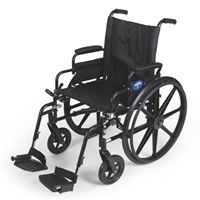 Excel K4 Lightweight Wheelchair  22  Swing-Back Desk Length Arms  Swing-Away Detachable Footrests