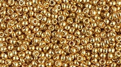 11/0 11RR4202 Duracoat Galvanized Gold Miyuki Rocailles 10 Grams