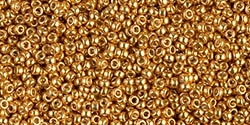 10g Miyuki Rocaille Seed Beads 15RR4203 Duracoat Galvanized Yellow Gold