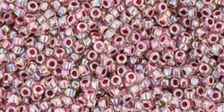 15/0 Toho 15TO771 Round Inside Color Rainbow Crystal/Straberry Lined - 10 Grams