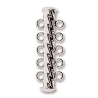 Fluted 5-Strand 32mm  Silver Plated Clasp