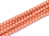 Pearl Shell Round 6mm : CP6-30013 - Orange Sherbet - 25 Pearls