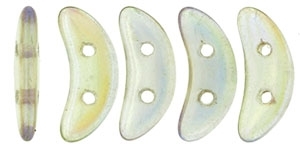 CZCRESC-LR4001 : CzechMates Crescent : Luster Iris - Black Diamond - 4 Grams - Approx 30 Beads