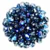 Machine Cut 6mm Round Crystals : CZRC6-X3034 - Montana Blue AB - 4 count