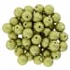 Top Hole Round Beads 6mm: CZTHR6-29482 - ColorTrends: Satin Metallic Chartreuse - 25 pieces