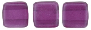 CzechMates Two Hole Tile 6mm - CZTWN06-63276 - Pearl Lights - Orchid - 25 Beads