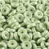 CZWB-03000-14457 - 6mm Wheel Bead Chalk Light Green Luster - 25 Count