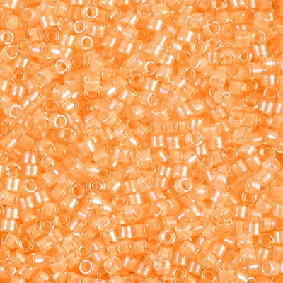 Miyuki Delica 10/0 Seed Beads 5g 10/0 DBM2033 Luminous Creamsicle Inside Color Lined