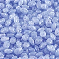 DU0531010-14400 - SuperDuo 2.5X5mm Opal Blue White Luster - 8 Grams