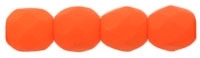 Firepolish 4mm: FP4-25122 - Neon Orange - 25 pieces