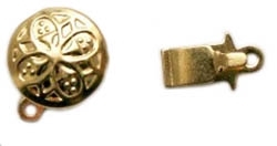 Gold Plated Brass Box Clasp 10MM