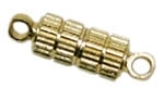Magnetic Gold Plated Brass Corrugated Oval 11x5mm Clasp