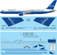 1:144 United Airlines (2004 - 2010 'Rising Blue' cs) 'The Farewell Season' Boeing 757-222